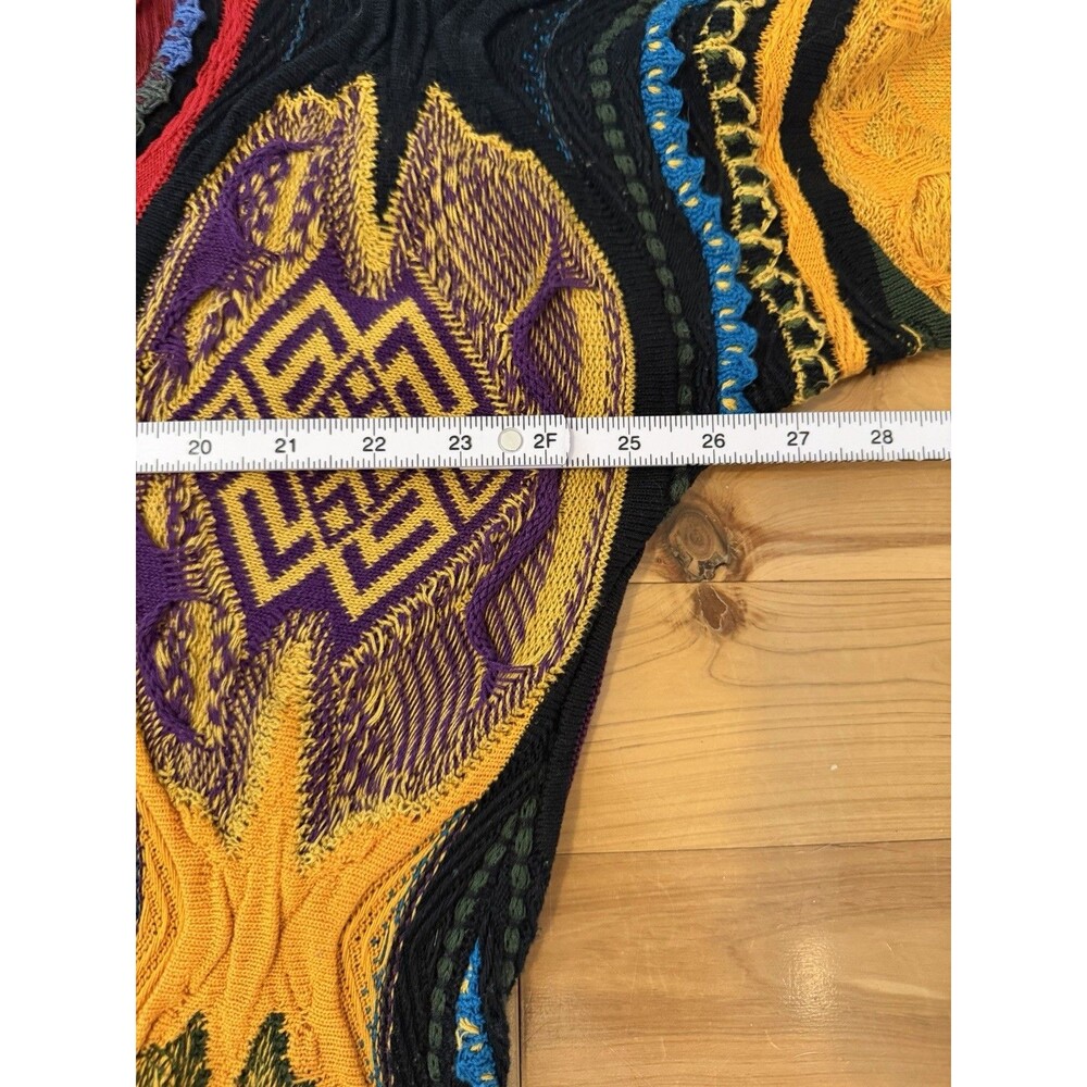 Vintage COOGI Australia Sweater Mens M Fits XL Biggie 3D Knit Mercerized Cotton - Picture 7 of 9